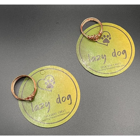 Copper Wire Wrapped Rings. 2 sizes - Picture 3 of 7